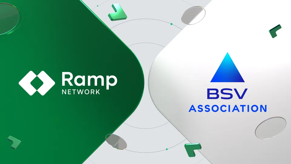 Ramp Network and BSV Association announcement artwork